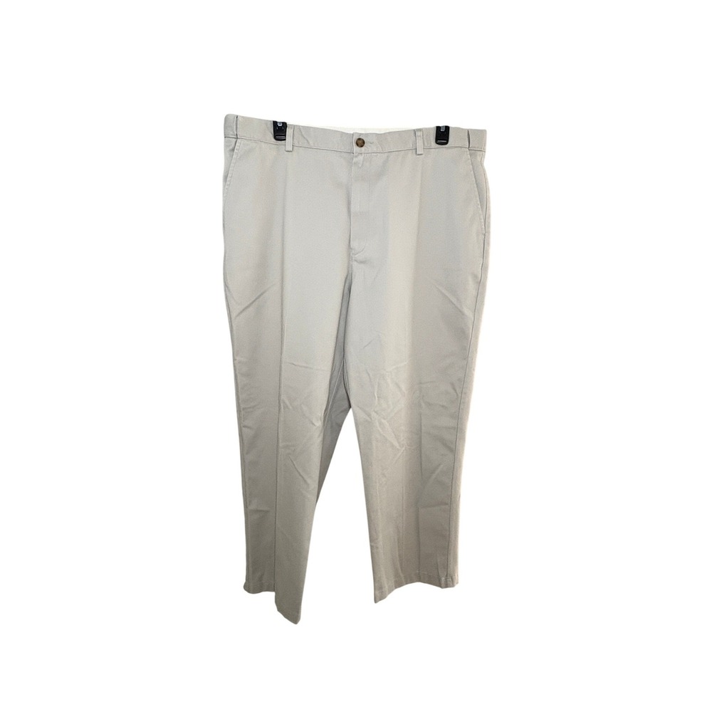 L.L.Bean Comfort Waist Khaki Pants Mens 42x30 Beige Cotton Casual Chino Pants